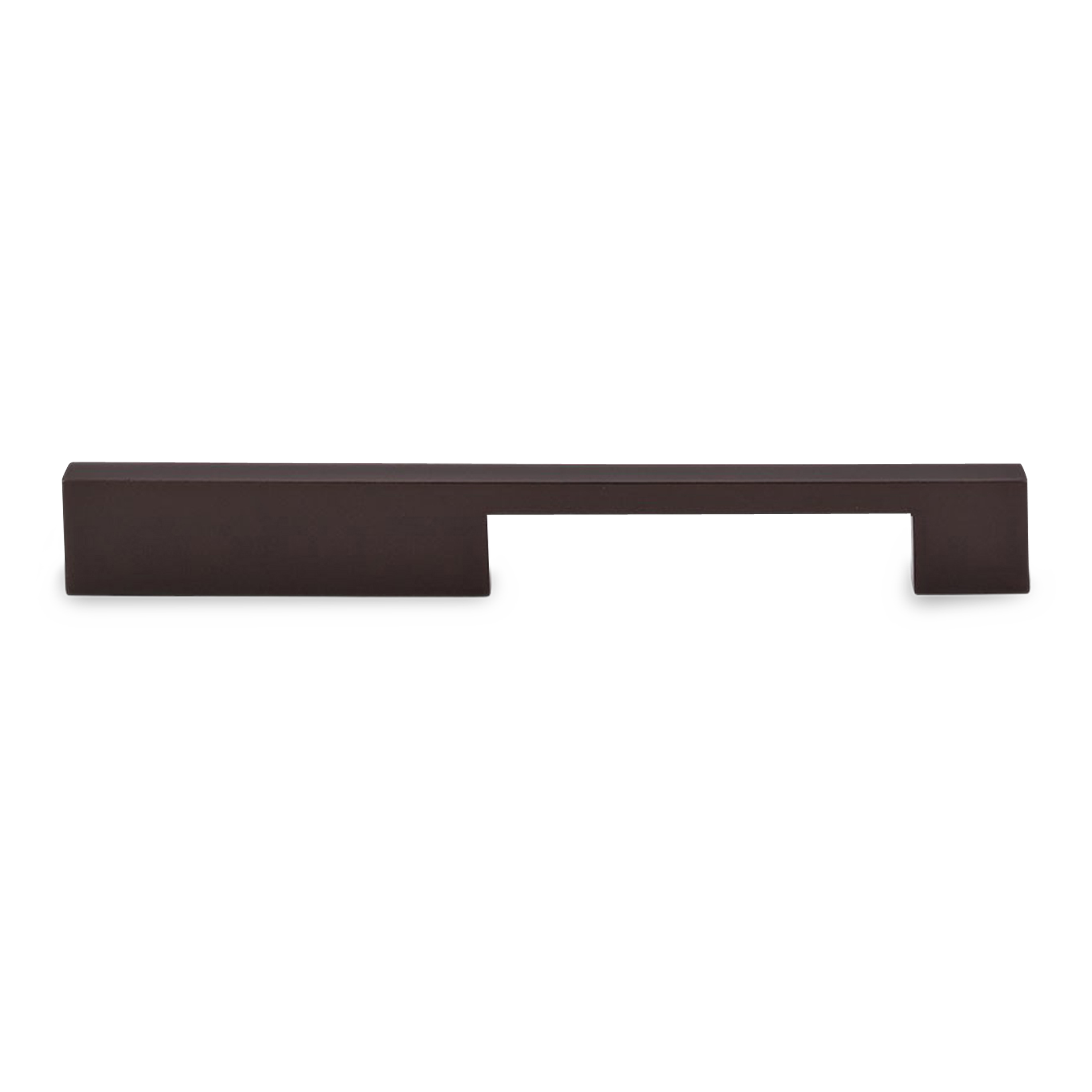 A funky black pull with a rectangular cut out handle for a contemporary look and feel.