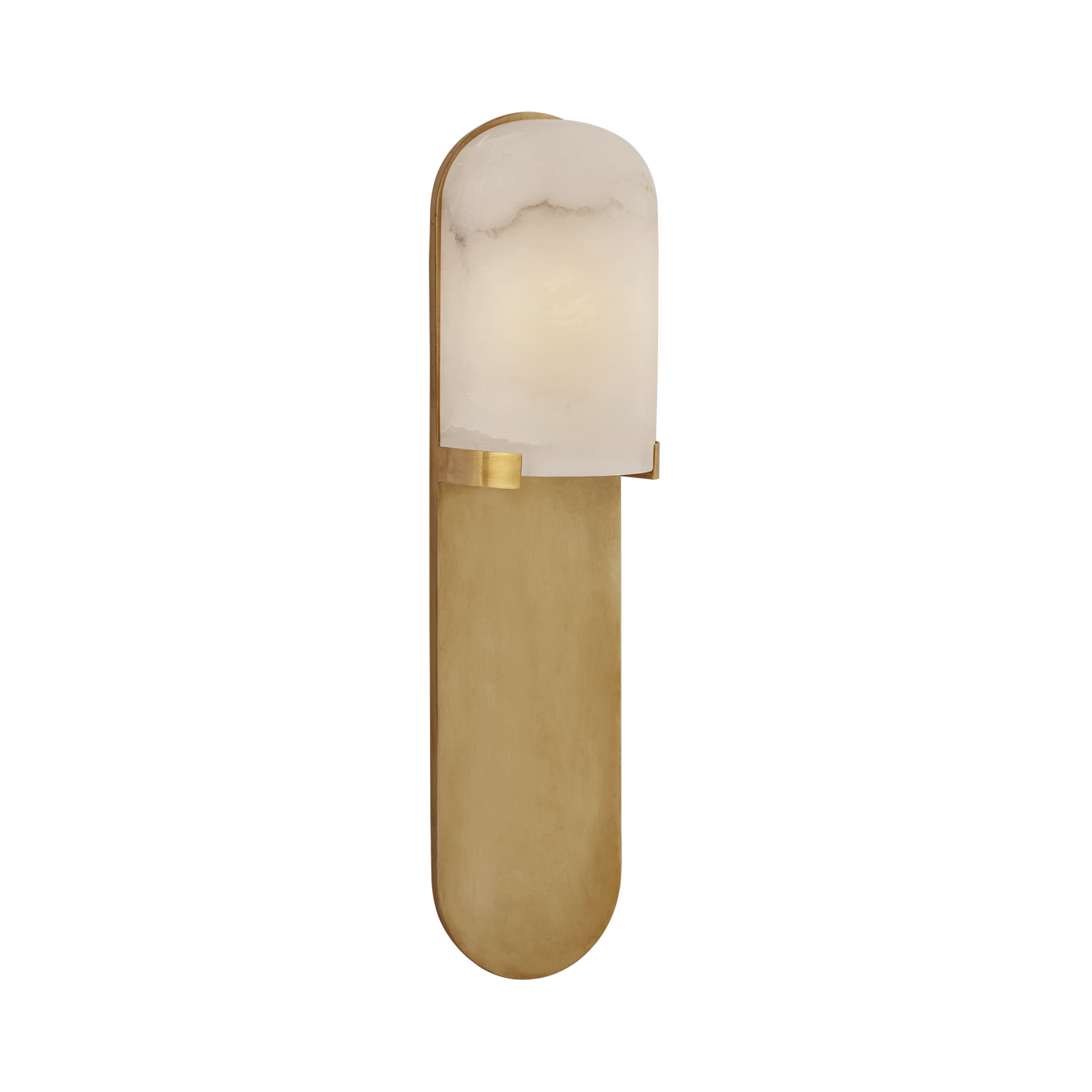 The Melange Medium Elongated Pill Wall Light features a distinctive design and soulful vibe.