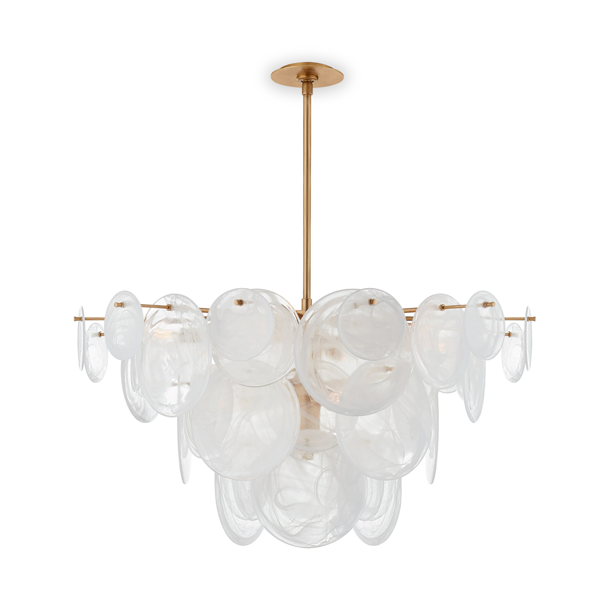 The Loire Medium Chandelier is inspired by old world glamour and European midcentury design.