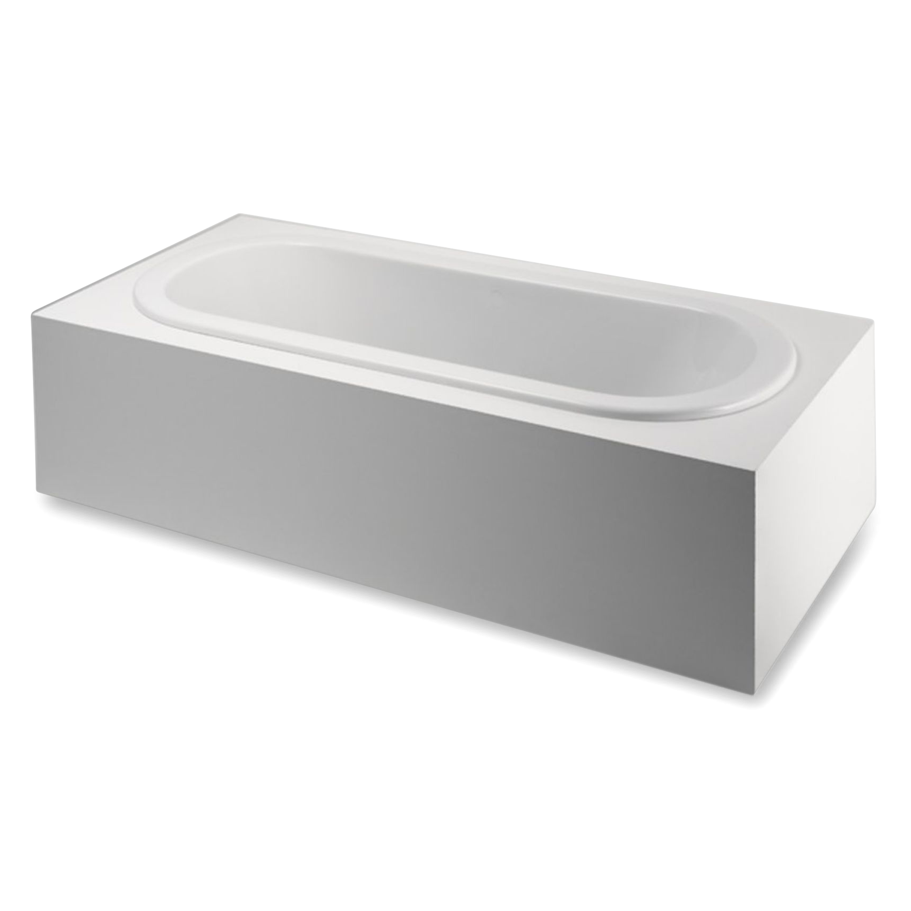 The Classic bathtub is constructed of high-density acrylic with sanitary properties.