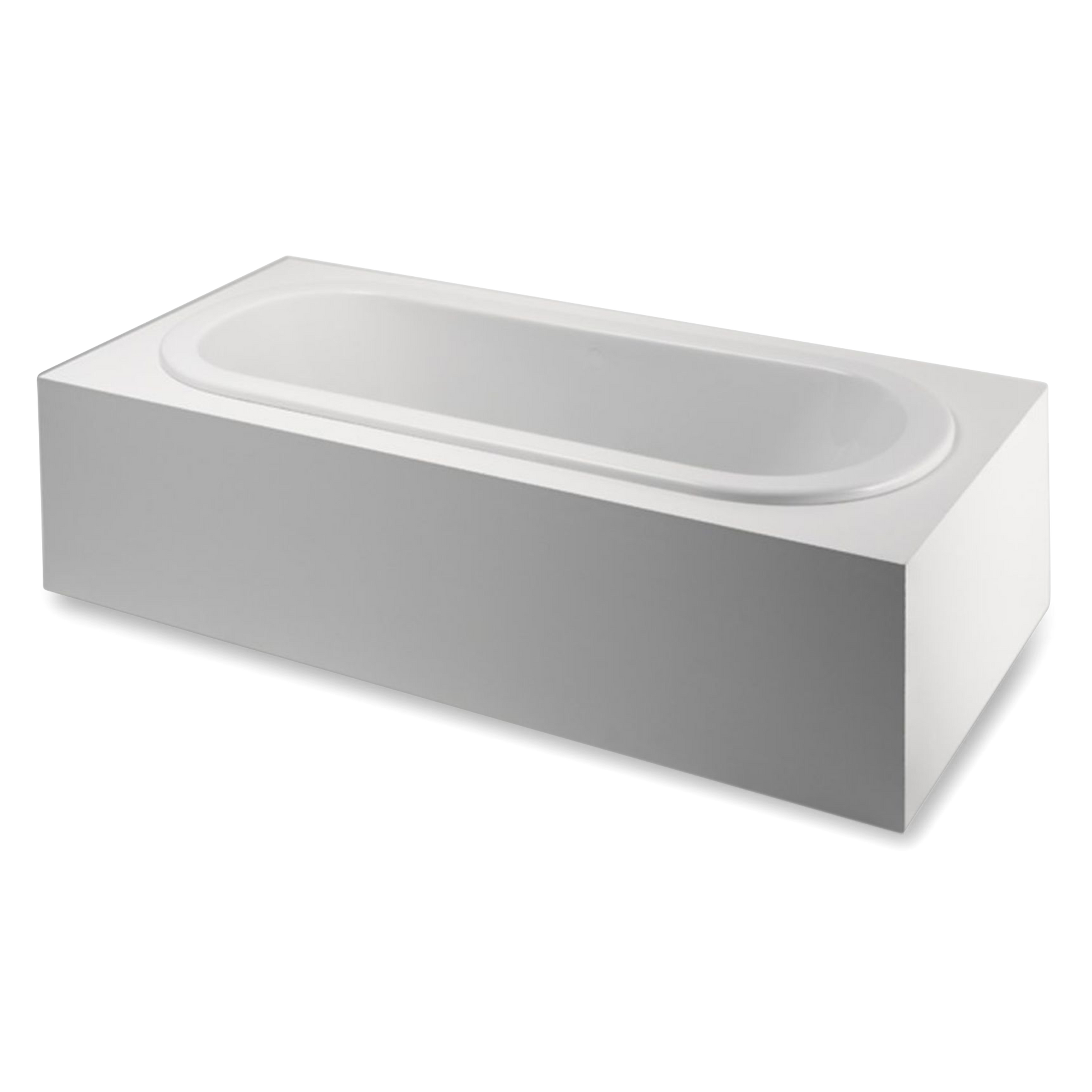 The Classic bathtub is constructed of high-density acrylic with sanitary properties.