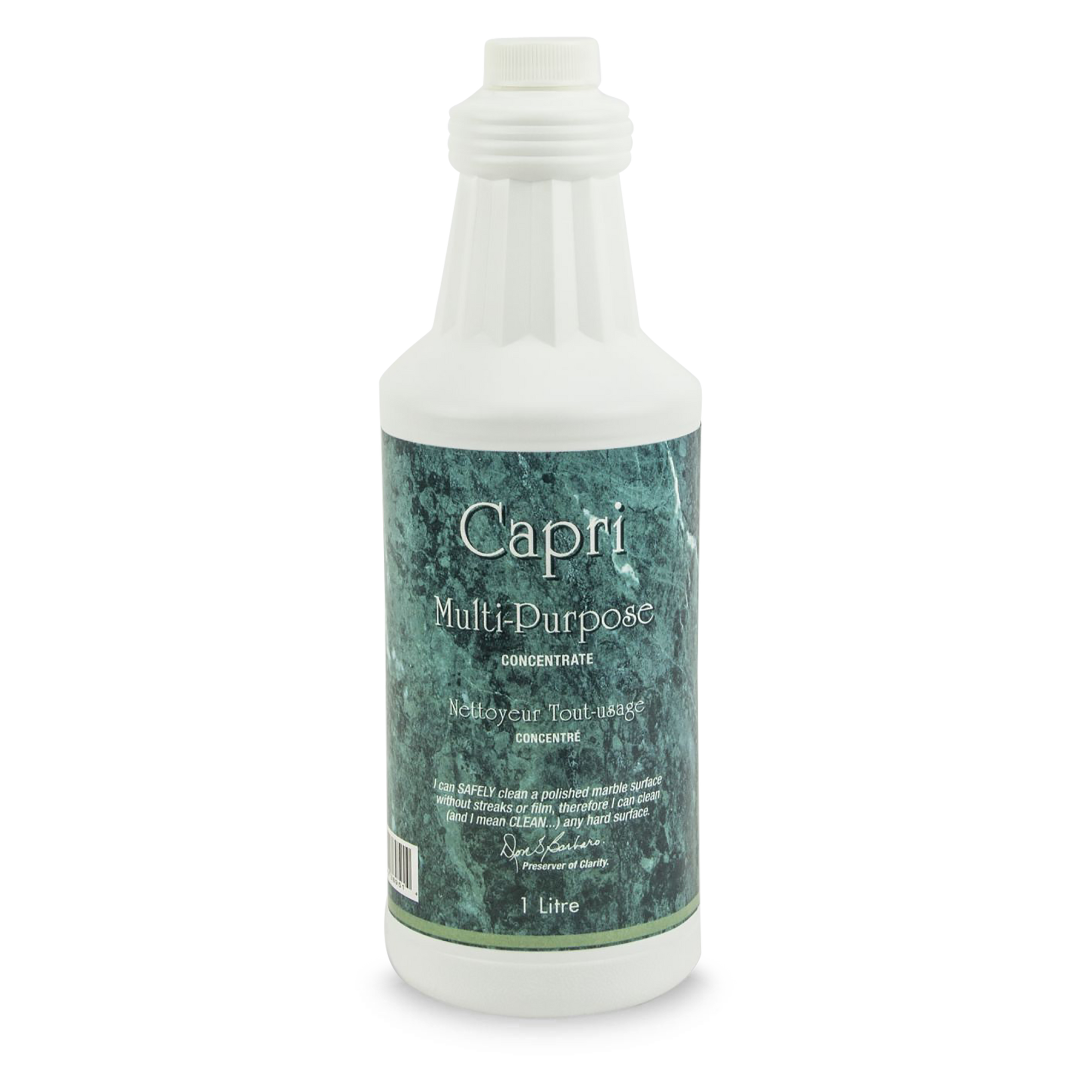 Capri Multi Purpose Cleaner is a concentrated biodegradable product that safely and easily cleans sensitive polished and hard surfaces.