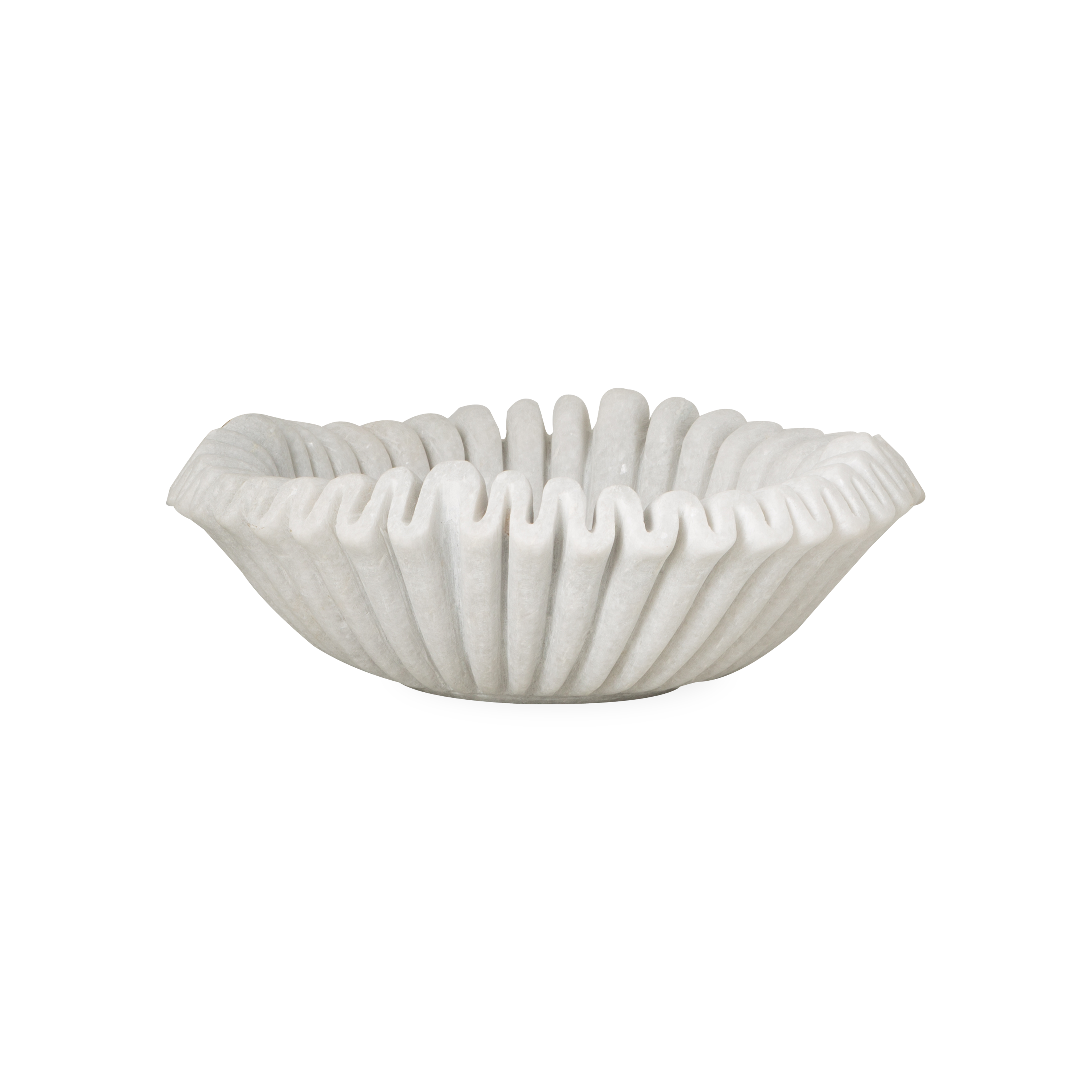 The perfect combination of classic materials and contemporary design, the Marble Ruffle Bowl is truly a unique piece.