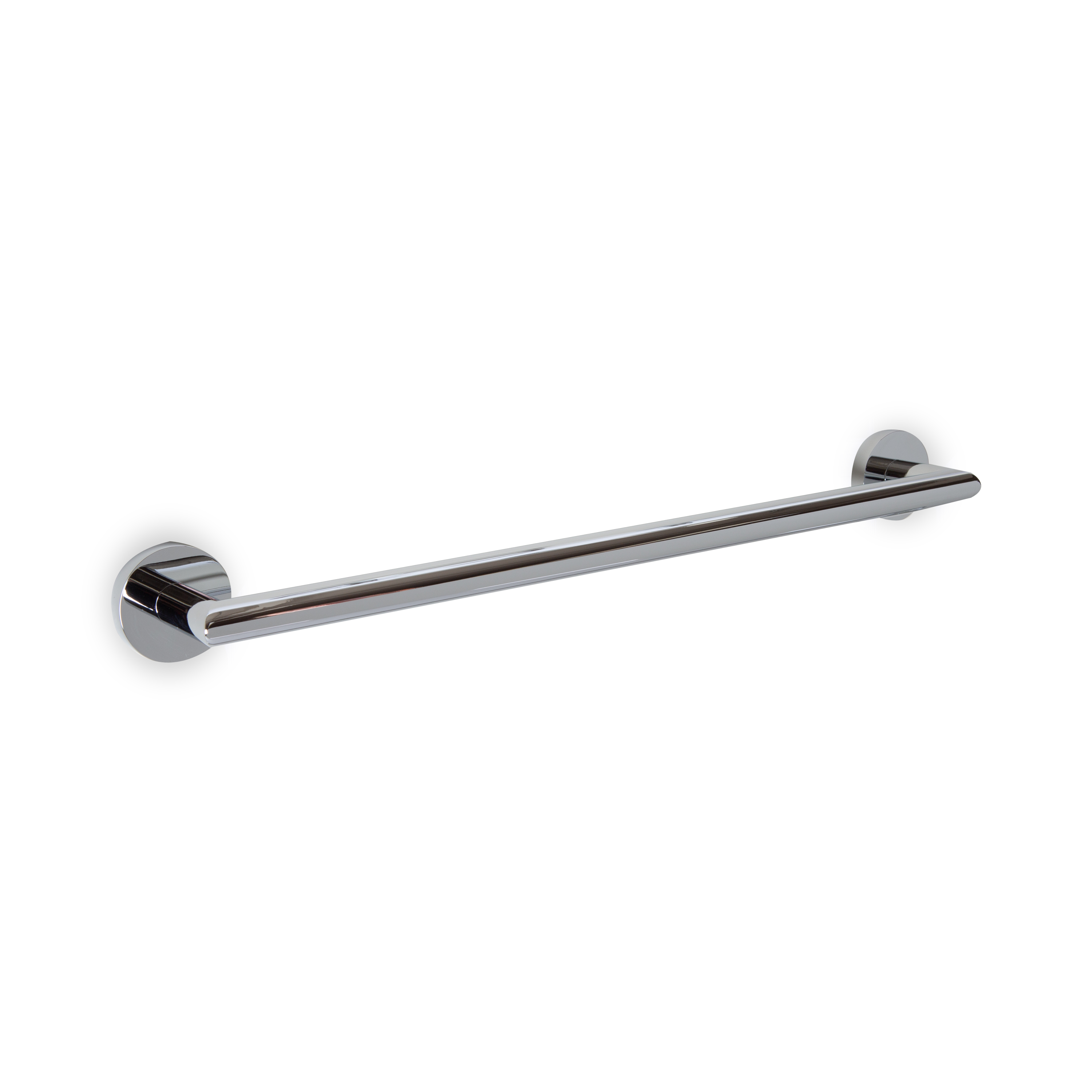 A cylindrical towel bar available in 18" or 24" lengths.