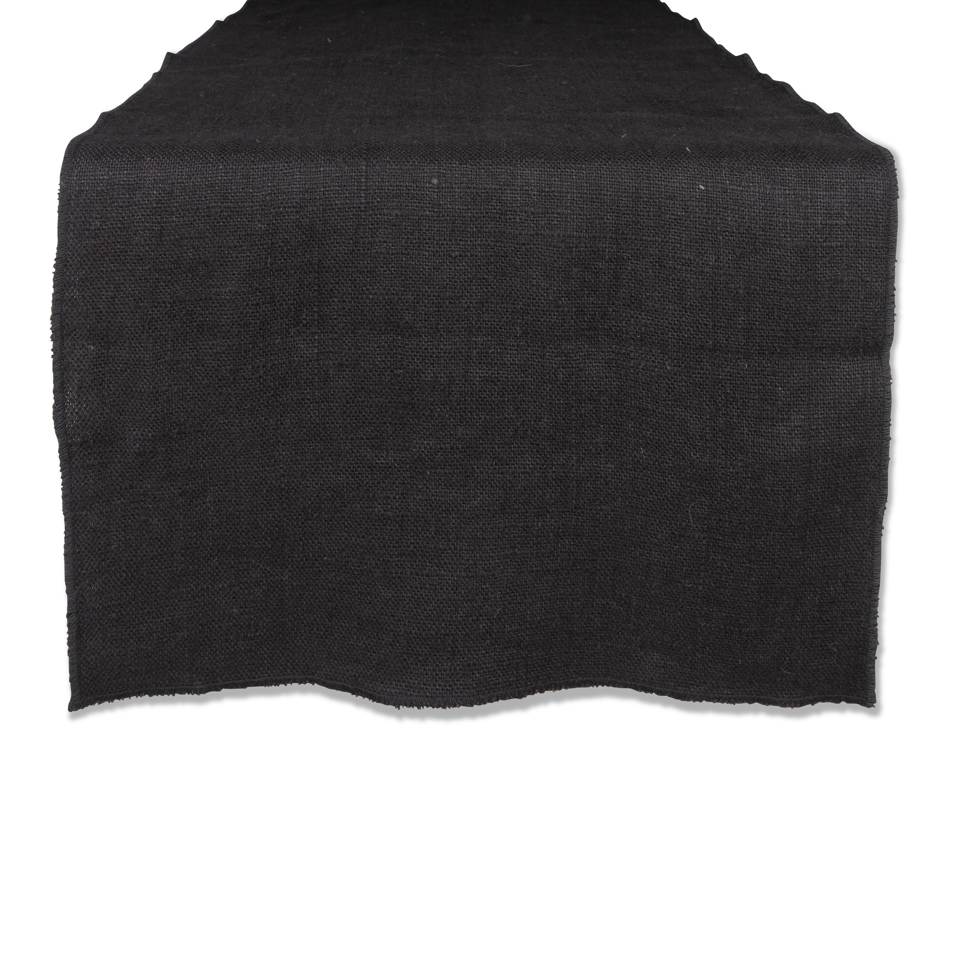 The Slubby Linen Runner in relaxed textural linen features tonal border stitching.