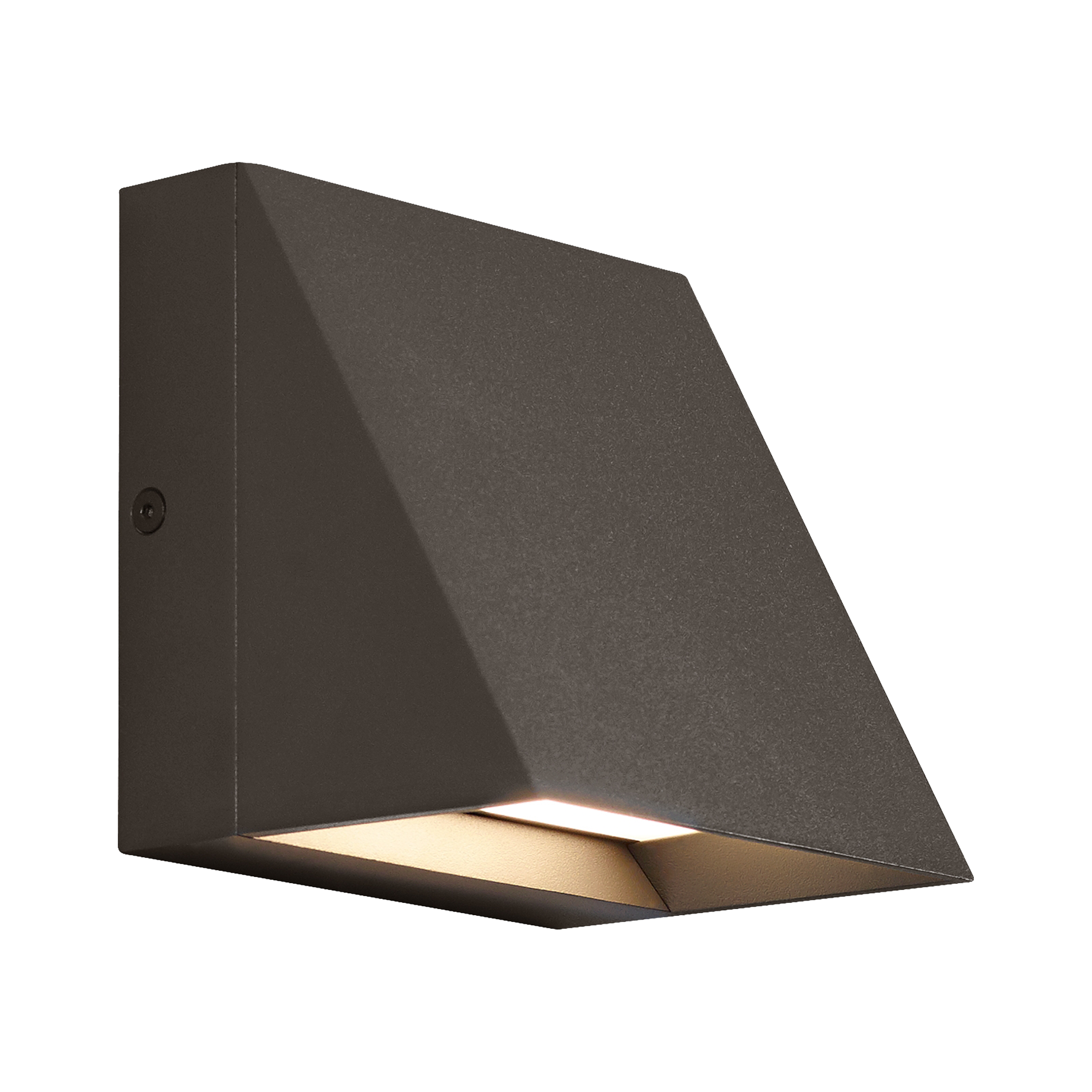 An architectural profile reminiscent of beautifully classic roof lines delivers significant light output in the Grove LED wall sconce which is suitable for both indoor and outdoor 