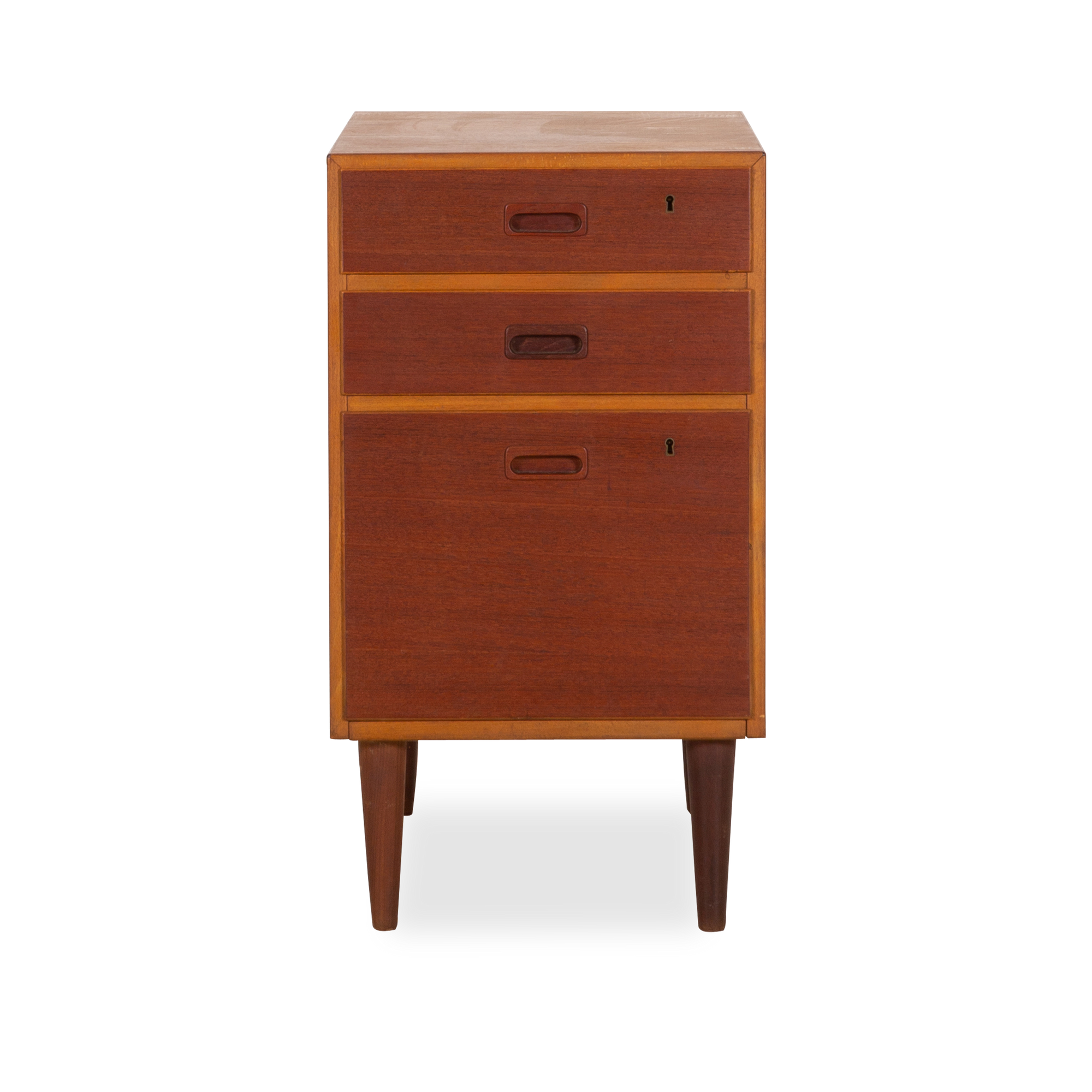 A unique accent piece, this vintage cabinet was produced in Denmark, circa 1950s.