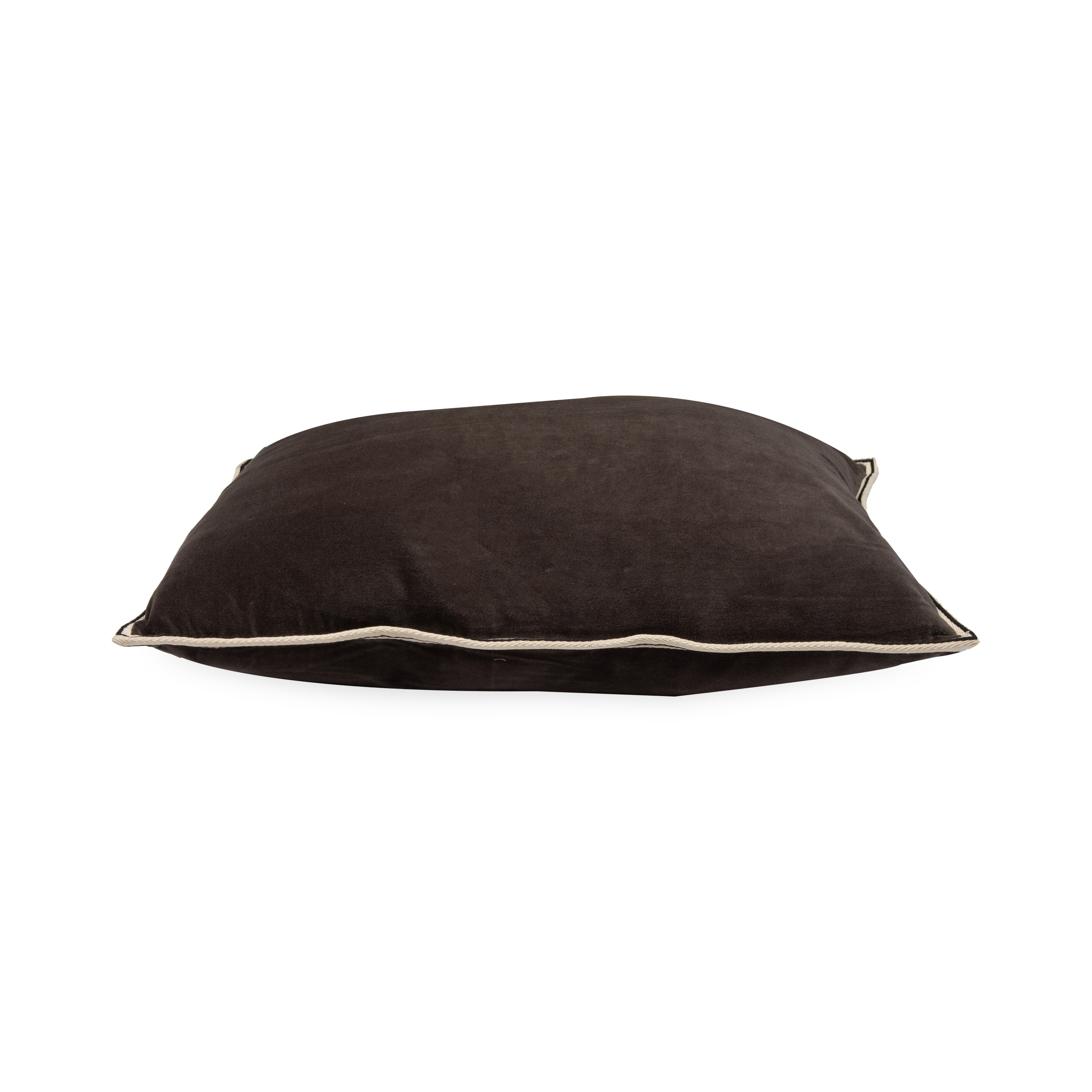 This Velvet Tape Pillow has a minimalist appearance with textural opulence.