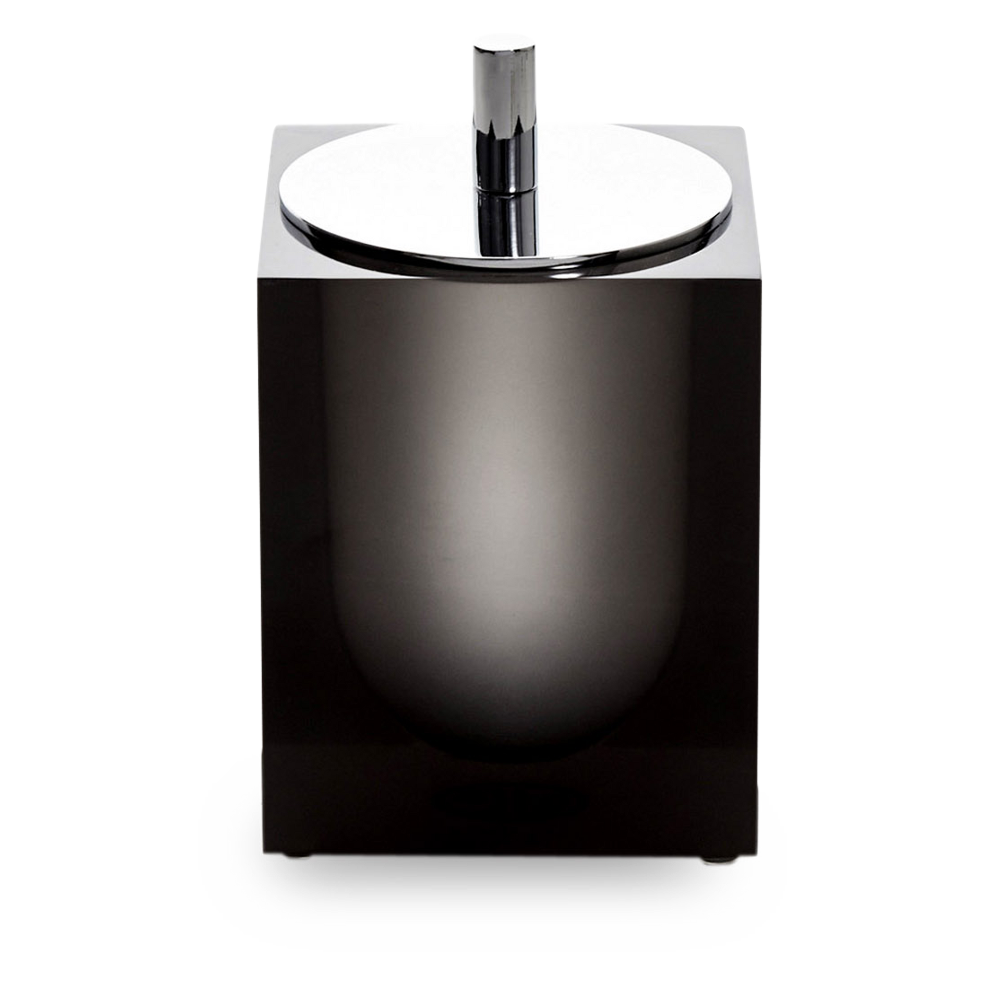 A thick, acrylic bathroom essential with a frosted lozenge interior.