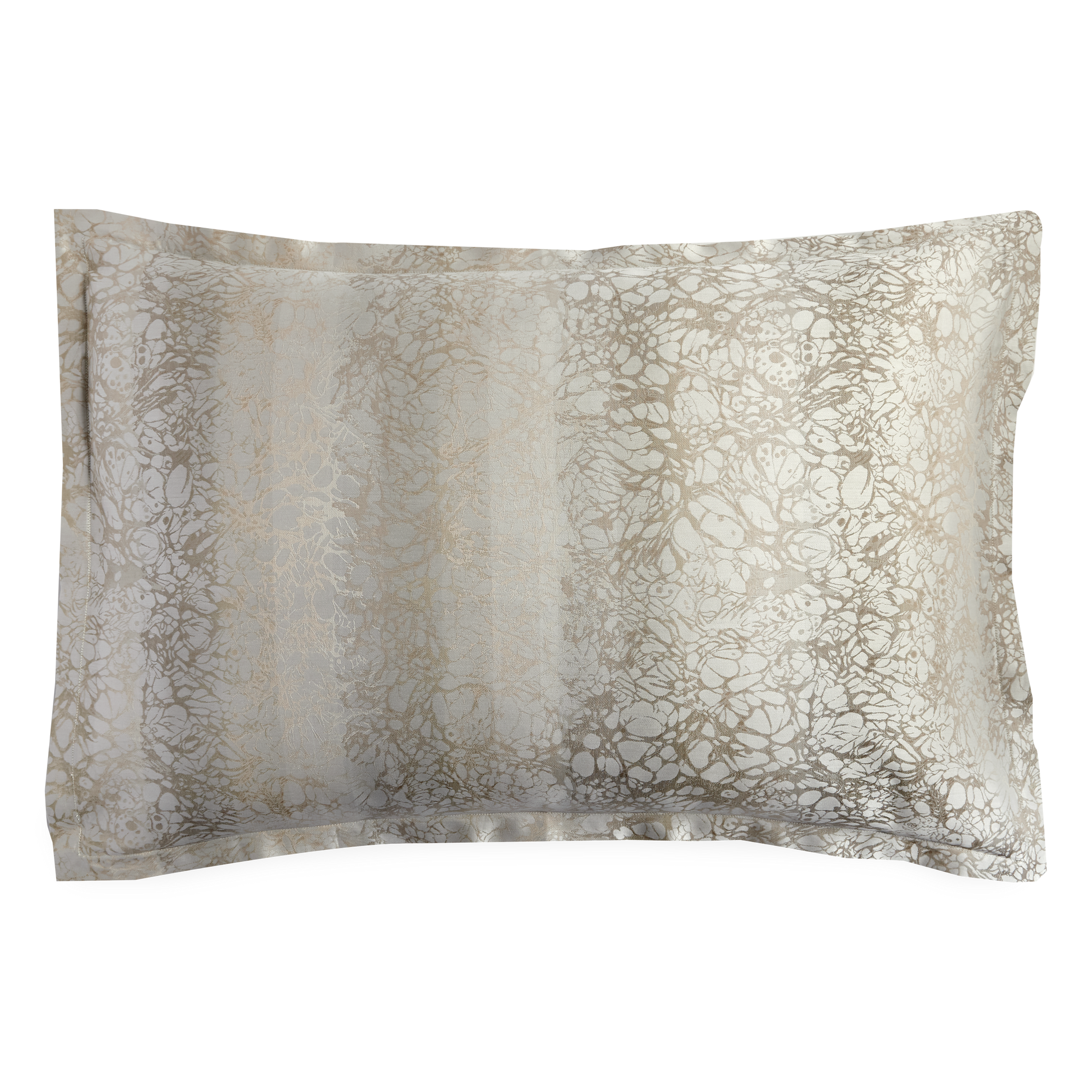 Produced in Italy exclusively for Elte, the Petal Collection's subtle floral motifs are blended in a neutral ivory palette, woven in a yarn dyed sateen jacquard.