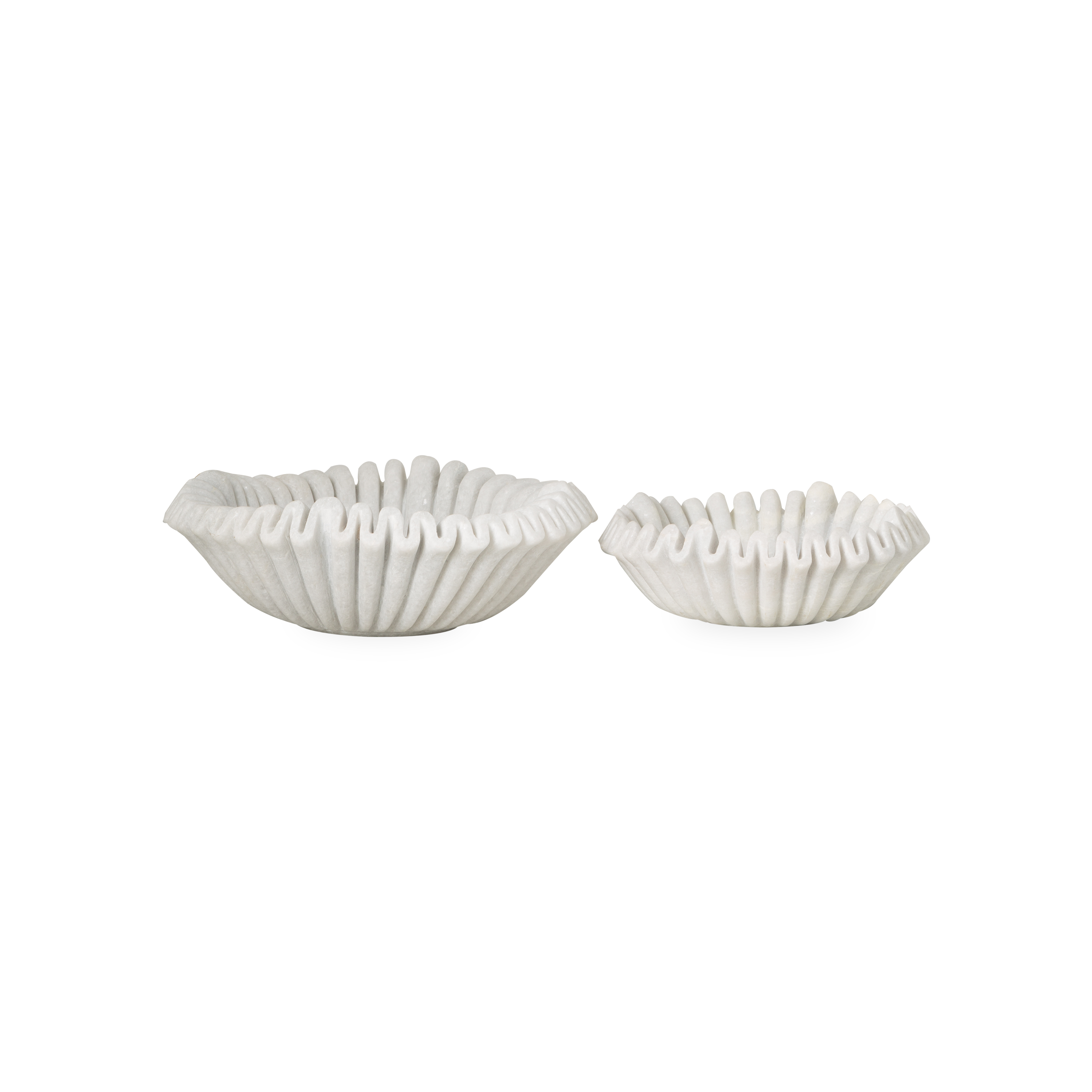 The perfect combination of classic materials and contemporary design, the Marble Ruffle Bowl is truly a unique piece.