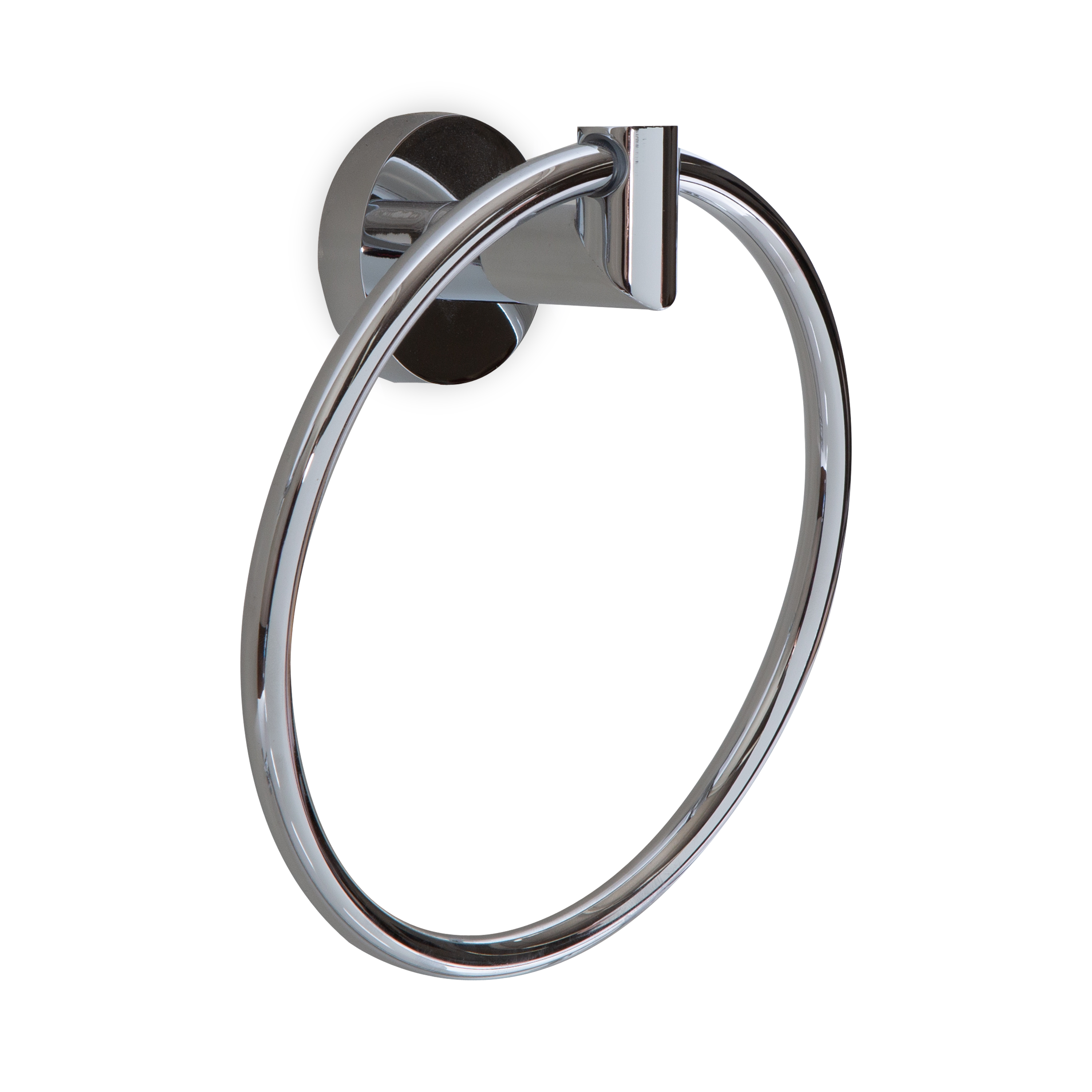 A cylindrical contemporary towel ring.