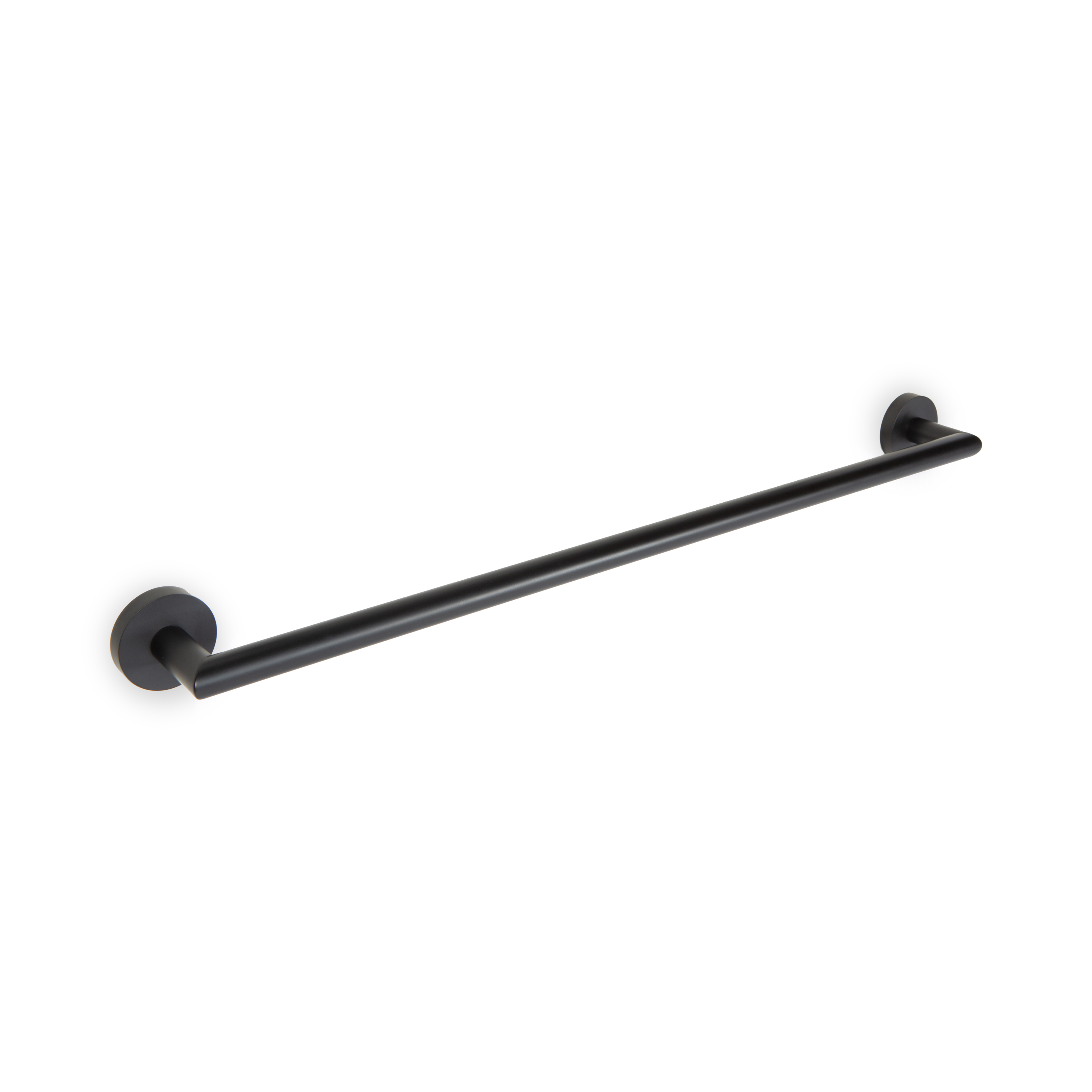 A cylindrical towel bar available in 18" or 24" lengths.