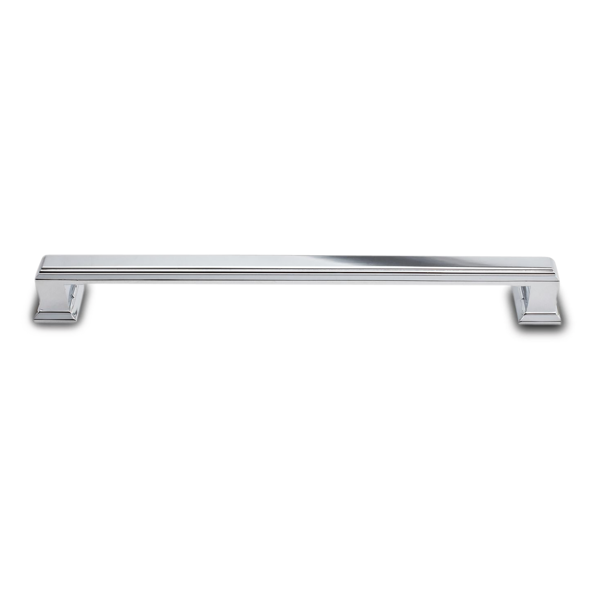A traditional pull with ridge detailing.