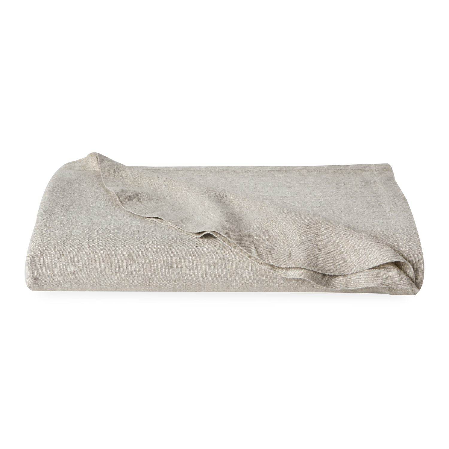 Made in Canada from European linen, the oversized Muse bedspread features a three-panel construction with rounded corners.