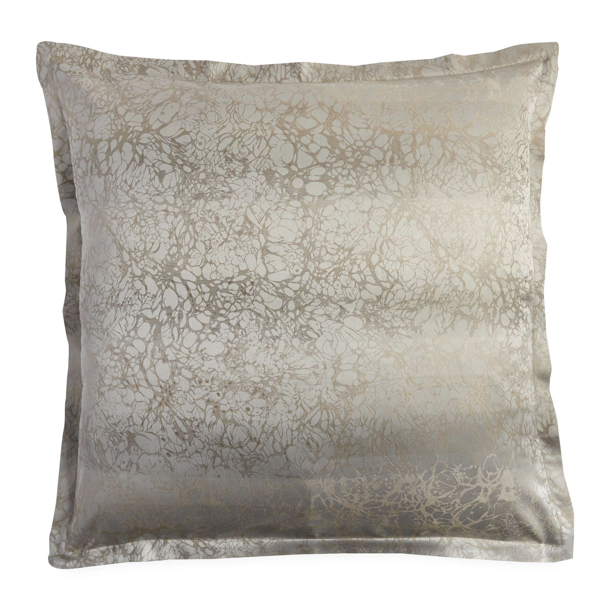 Produced in Italy exclusively for Elte, the Petal Collection's subtle floral motifs are blended in a neutral ivory palette, woven in a yarn dyed sateen jacquard.