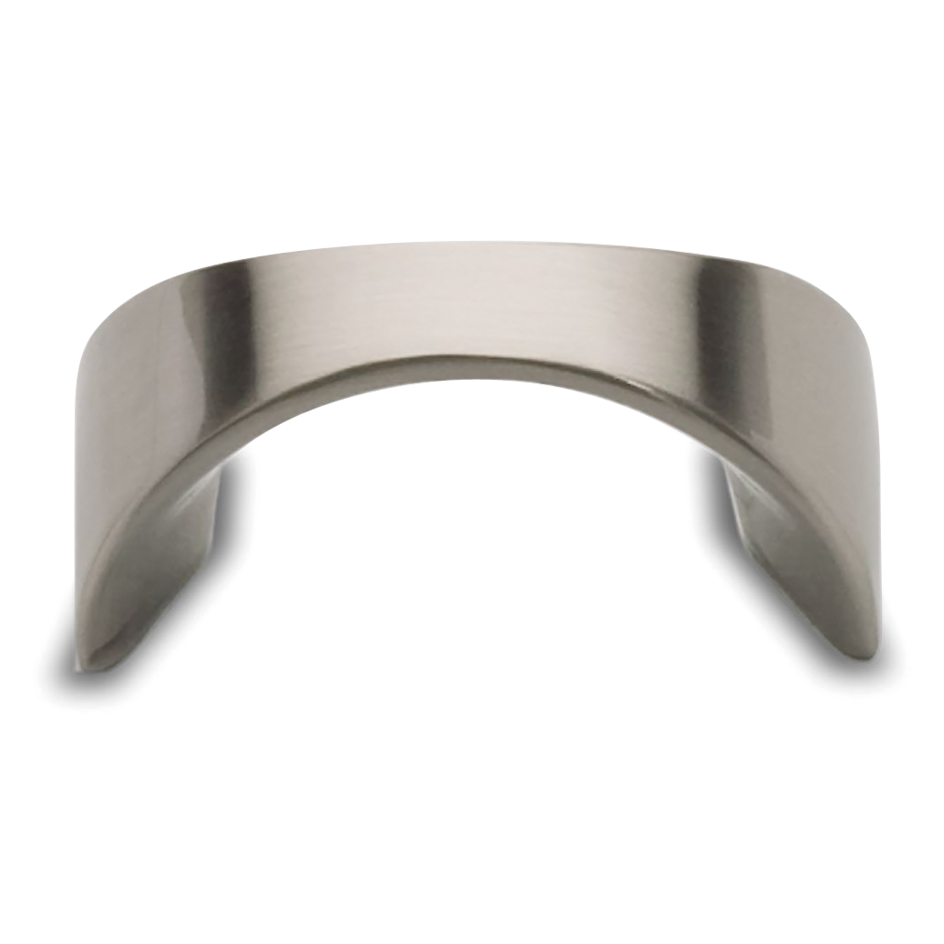 A seamless and modern knob with a curved face.